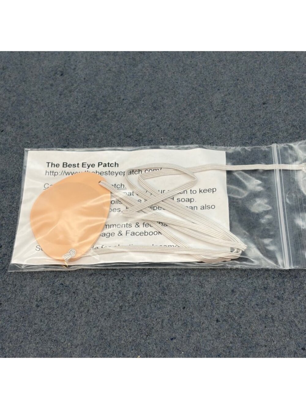 Best Eye Patch Nude Silicone Child Size Small Replaceable Straps  2 X 1.625